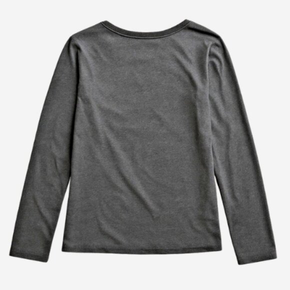 Three Black Cats Graphic Shirt Womens Size Large Long Sleeve Dark Gray 100% Poly - Picture 3 of 4